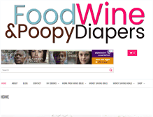 Tablet Screenshot of foodwineandpoopydiapers.com